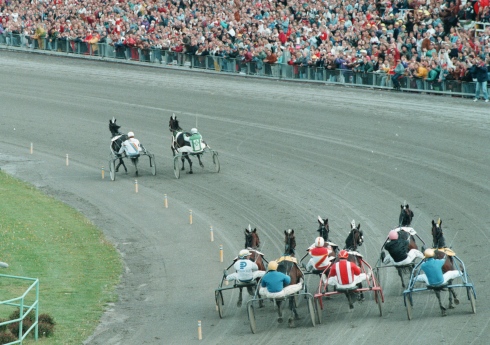 Copiad på väg mot segern i Elitloppet 1994. Foto av TR Bild